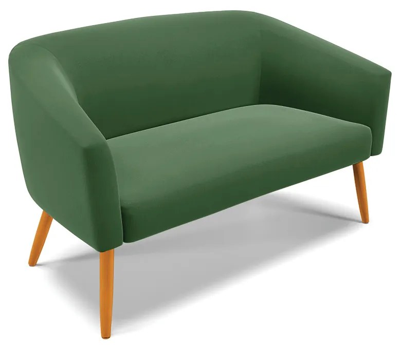Sofá Namoradeira e Poltrona Giratória MA30 Stella Suede D03 - D'Rossi - Verde