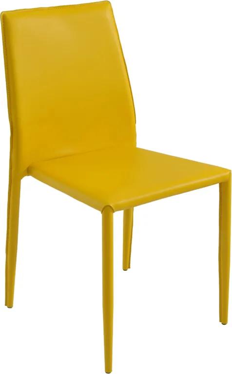 Cadeira Amanda PU Amarela Rivatti