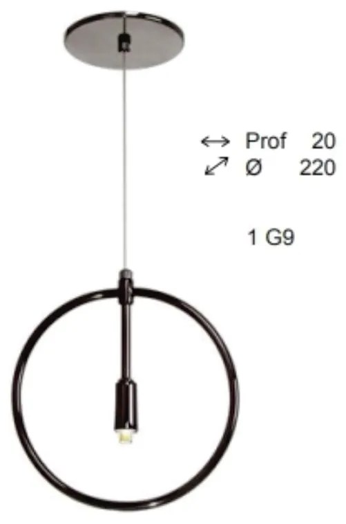 Pendente Ring Ø22X2Cm Circle Metal Aluminio 01Xg9 - Old Artisan Pd-560... (ROSE FOSCO)