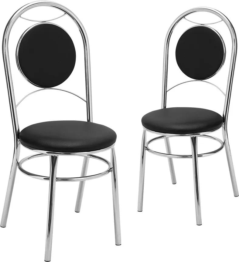 Kit 2 Cadeiras Cromadas Cc02 - A101