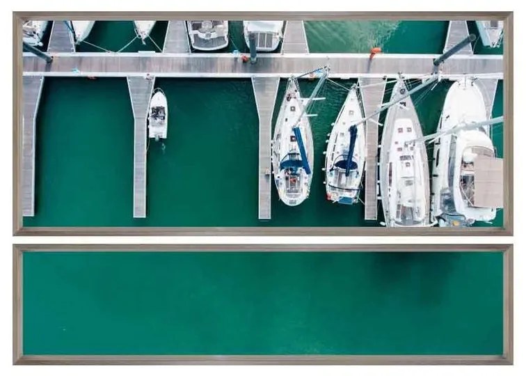 Kit 2 Quadros Decorativos Marina Naútica - FR 51092