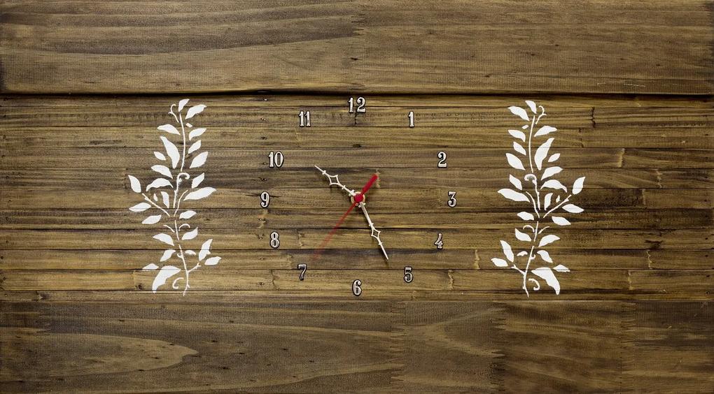 Relógio De Parede Grande Marrom Envelhecido 70x40cm