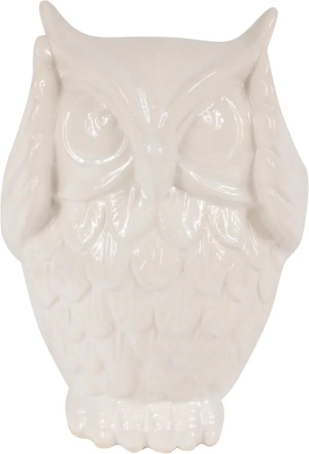 escultura coruja NÃO ESCUTA cerâmica 16cm Ilunato XD0311