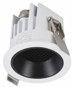 Plafon Led De Embutir Branco Preto 7W 15 Irc98 Tutti - LED BRANCO QUENTE (2700K)