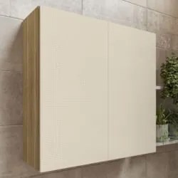 Armário de Cozinha Aéreo 2 Portas 80cm Minsk Freijó/Soft Z06 - Mpozena