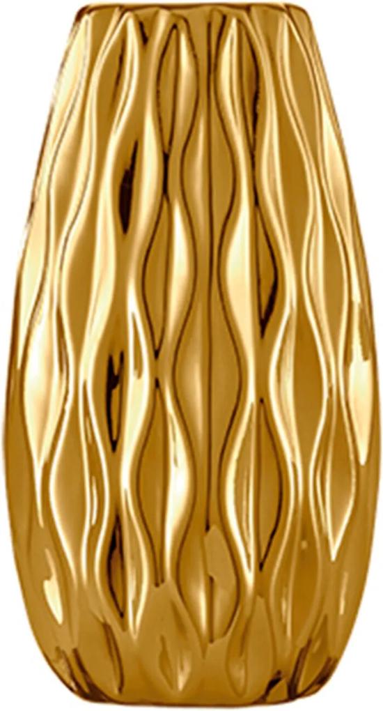 Vaso Mart Cerâmica Dourada