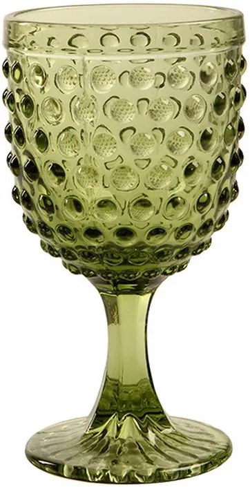 Taça de Vinho Hobnail Green