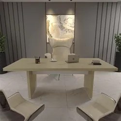 Mesa de Reunião para Escritório 204cm Tamburato Corp A06 Carvalho/Bran