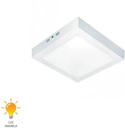 Painel LED Sobrepor Quadrado 6W Bivolt Branco Quente 3000K - 80713004 - Blumenau - Blumenau