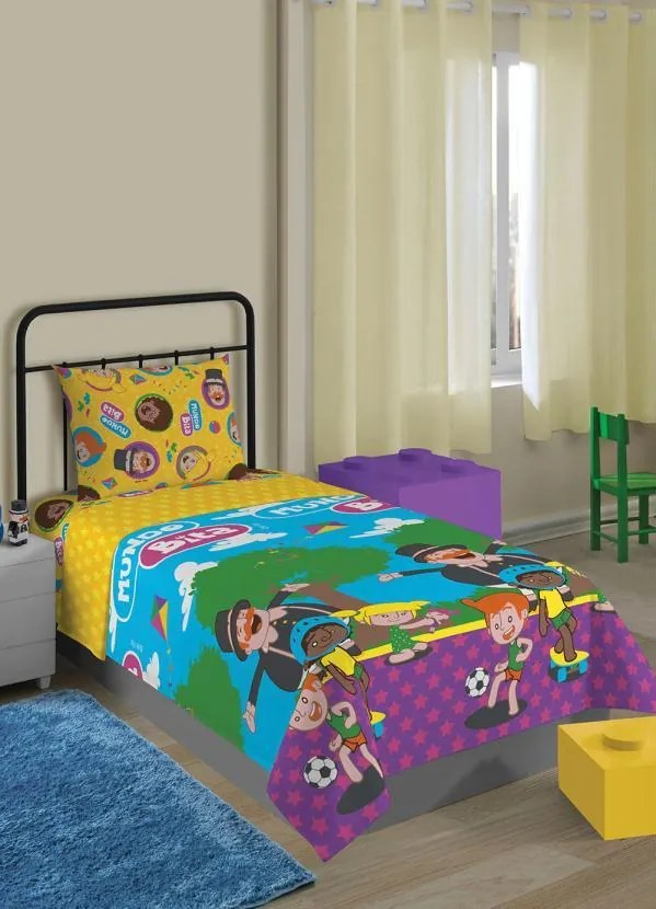 Jogo de Cama Mundo Bita Solteiro 3 Peças