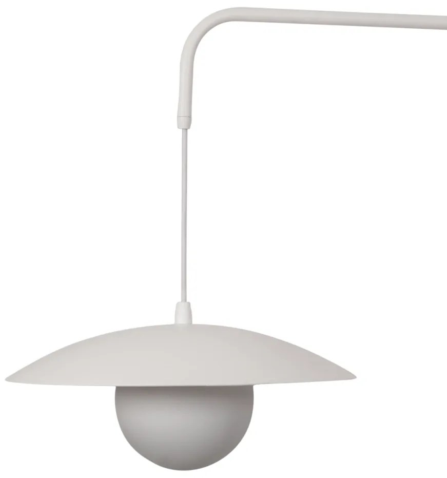 Arandela Zen 40X69,9X40Cm 1Xg9 Braço Haste E Cúpula Alumínio E Globo Ø... (AO-F - Azul Ocenao Fosco)