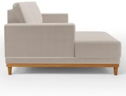 Sofá Living 200cm 3 Lugares Com Chaise Esquerdo Kayrós D05 Boucle Bege