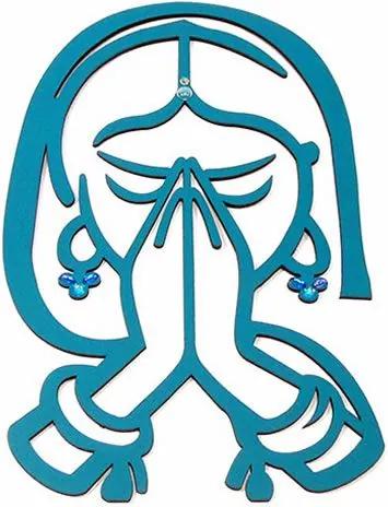 Placa Decorativa de Parede em MDF (Namastê) - Tiffany