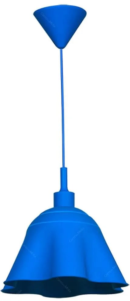 Luminária de Teto Skirt Shape Azul em Silicone - Urban - 70x30 cm