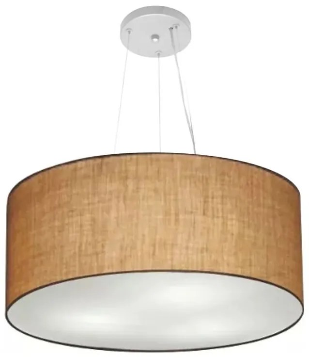 Lustre Pendente Cilíndrico Vivare Md-4188 Cúpula em Tecido 50x25cm - Bivolt