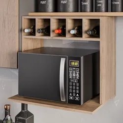 Suporte Micro-Ondas Forno Armário Aéreo com Adega 60cm Lótus M24 Freij