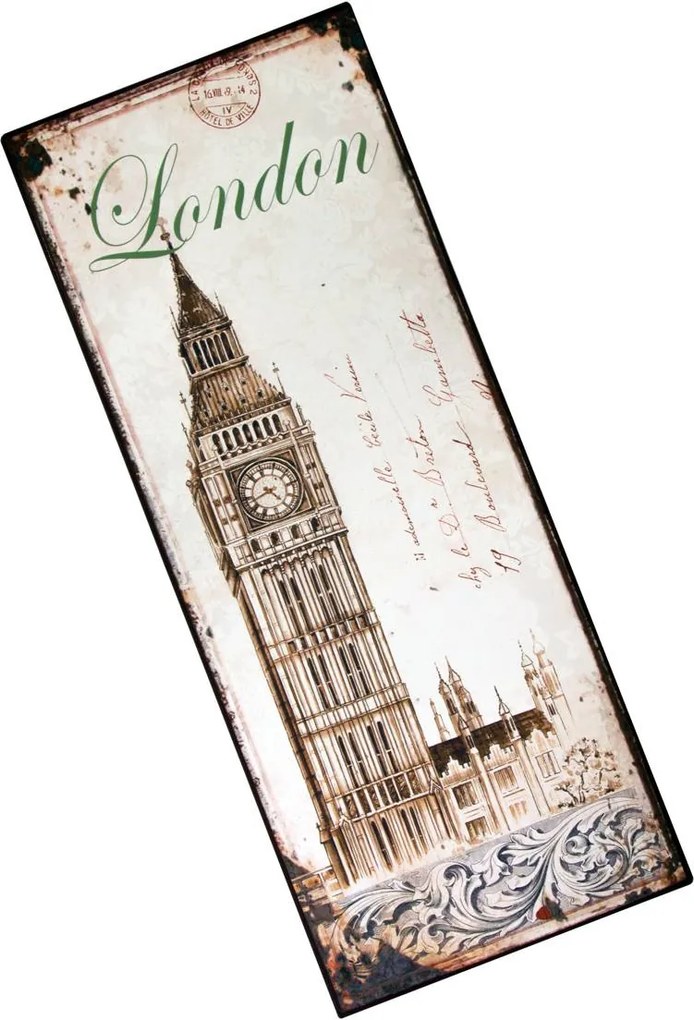 Placa Decorativa London Blur
