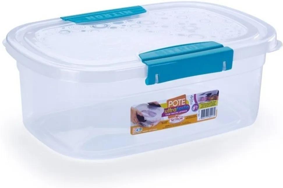 Pote Plástico Microondas Freezer Ultraforte Com Travas 6,9L