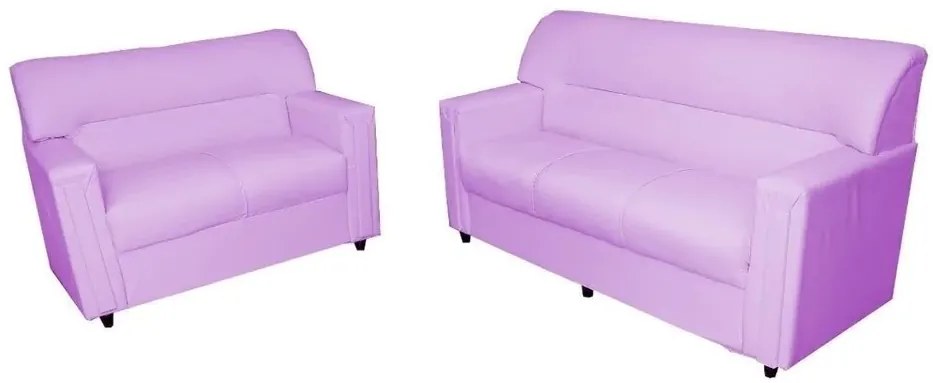 Conjunto Sofás Talismã 2 E 3 Lugares Orthovida (Marrom, Liso)