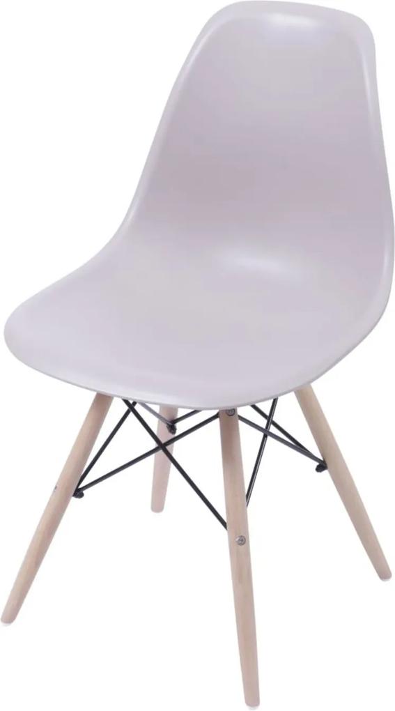 Cadeira Eames Polipropileno - Fendi - base em madeira