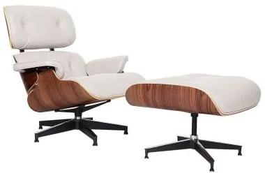 Cadeira, Poltrona Charles Eames com Puff Ecologico Legitimo Premium branca - Varias Opções de Cores