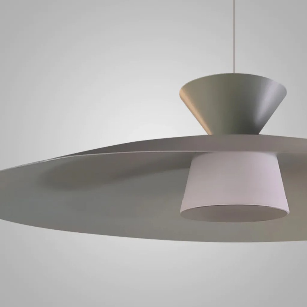 Pendente Rebatedor Ø60X30Cm Disco Curvo Alumínio 01Xled 9W 2700K - Old... (DOURADO FOSCO, 220v)