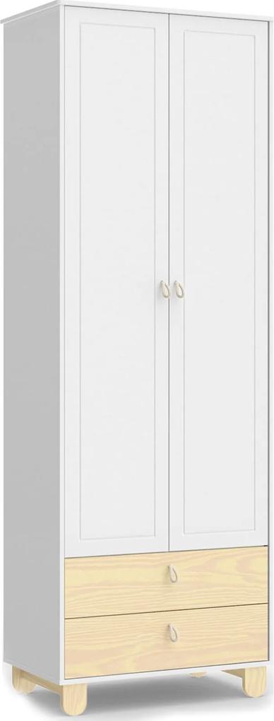 Roupeiro Rope 2 portas Branco Soft / Natural Mátic Móveis