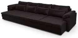 Sofá Retrátil 4 Lugares Para Sala 339cm Dijon Couro Bordô S07 - Mpozen