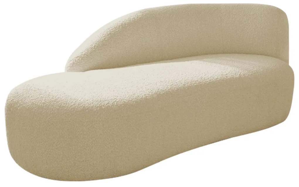 Divã Recamier Curvo Luna 185cm Lado Esquerdo Suede - ADJ Decor