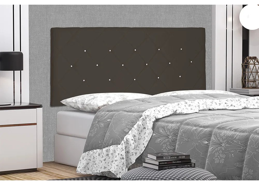 Cabeceira Painel Tânia Para Cama Box Solteiro 90 cm Suede - D'Rossi - Café