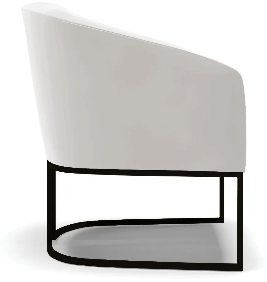 Poltrona Decorativa Industrial Preto Kit 2 Stella Veludo Cinza D03 - D'Rossi