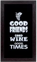 Quadro Porta Rolhas de Vinho Good Friends Good Wine Good Times
