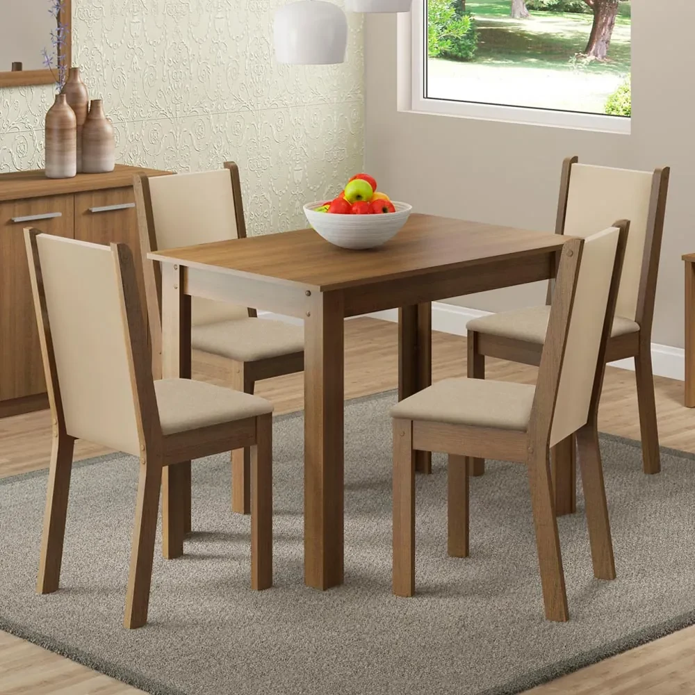 Conjunto Sala de jantar Mesa Bonnie com 6 Cadeiras Judy - Wood Prime 38711