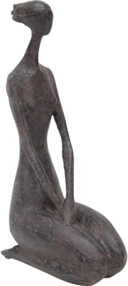 escultura mulher ADÉLIA resina 32cm Ilunato QC0499