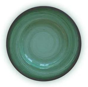 Prato Sobremesa Tramontina Rústico Verde em Porcelana Decorada 21 cm