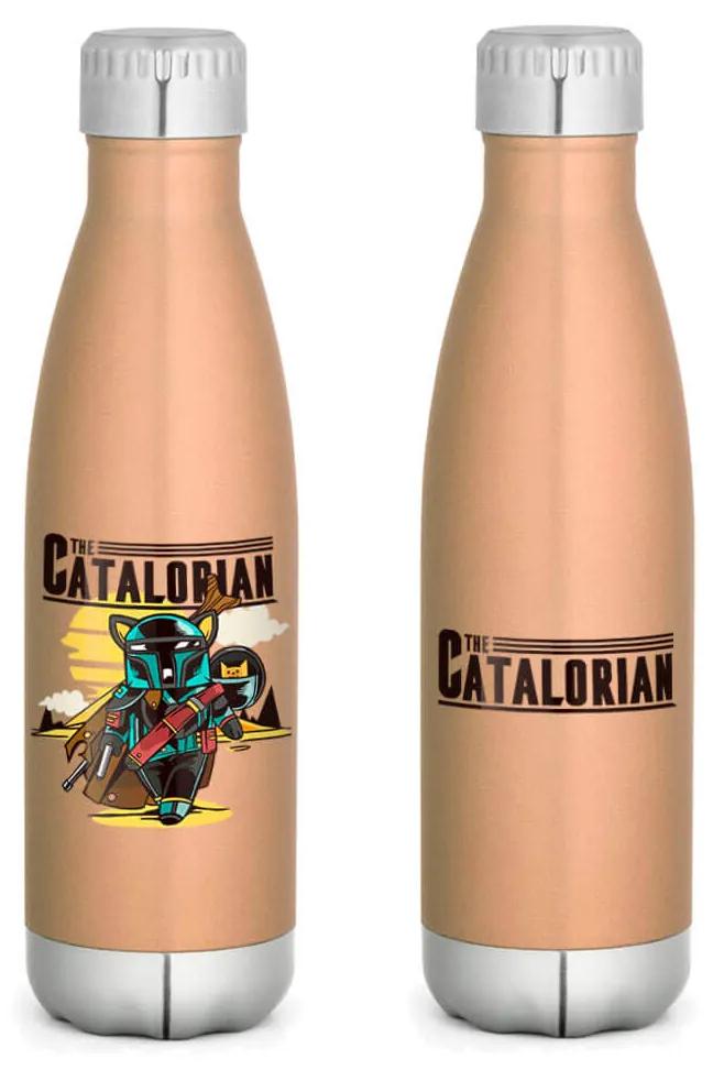 Garrafa Térmica Inox Brilhante 510 ml Catalorian Mandalorian - Dourado