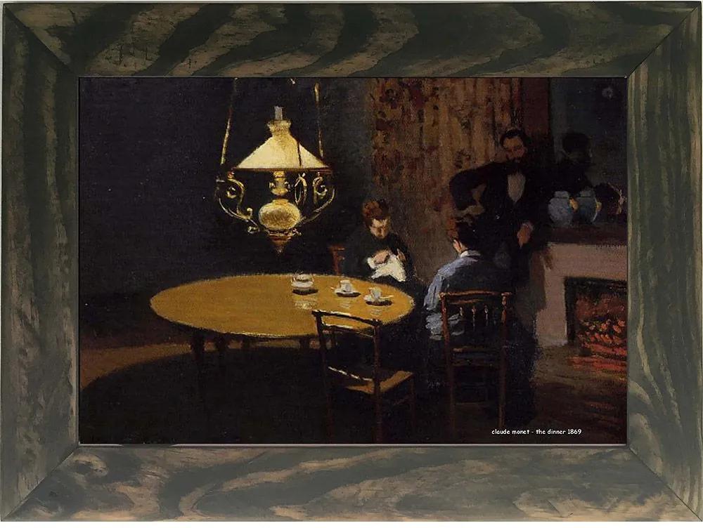 Quadro Decorativo A4 The Dinner 1869 - Claude Monet Cosi Dimora