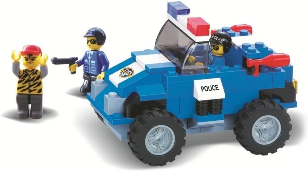 Blocos de Encaixe Xalingo Defensores da Ordem Polícia 119 peças Azul