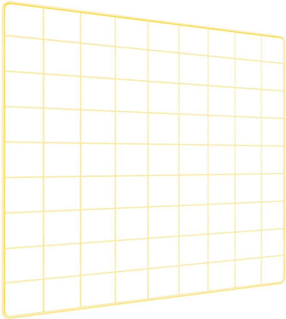 Memory Board Quadro de Fotos Amarelo - 45cm x 45cm  6 Mini Prendedores