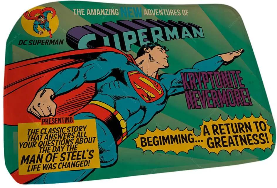 Tapete DC Comics Superman Flying Azul em Poliéster - Urban - 70x40 cm