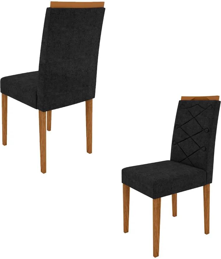 Kit 02 Cadeiras Caroline Para Sala de Jantar 99cm MDF - Megasul