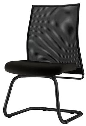 Cadeira Liss Assento Courino Base Fixa Preta - 54663 Sun House