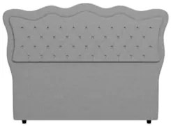 Cabeceira Casal Cama Box 140cm Oregon Z04 Linho Cinza - Mpozenato