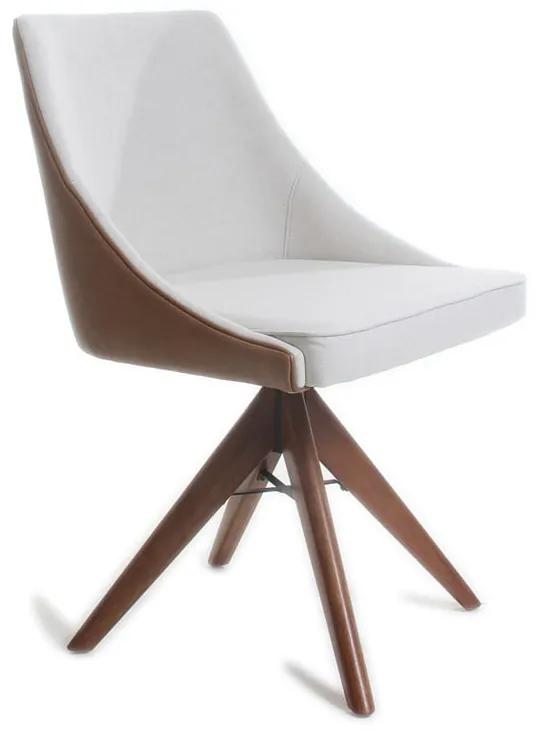 Cadeira Giratória Emma Estofada Estrutura Madeira Liptus Design Sustentável