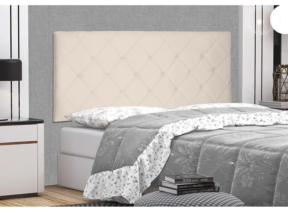 Cabeceira Painel Tânia Para Cama Box King 195 cm Suede - D'Rossi - Bege