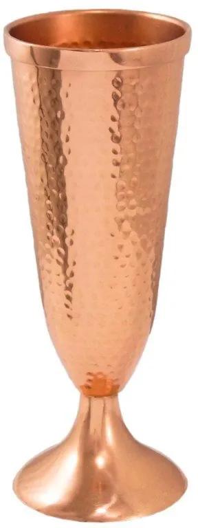 Vaso Decorativo em Metal na Cor Rosê - 33x12x12cm