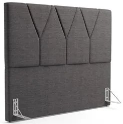 Cabeceira Cama Box Casal 140cm Aura Linho W01 Cinza Escuro - Mpozenato