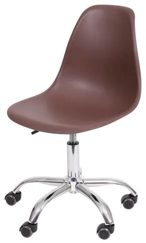 Cadeira Eames com Rodizio Polipropileno Cafe - 19304 Sun House