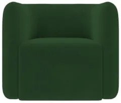 Poltrona para Sala de Estar Decorativa Quadrada Maggie Z08 Veludo Verd