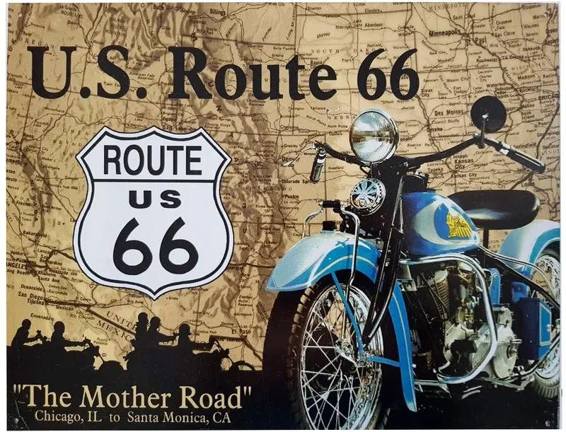 Placa De Metal U.s. Route 66